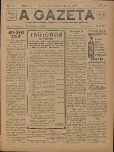 Capa de um dos jornais.