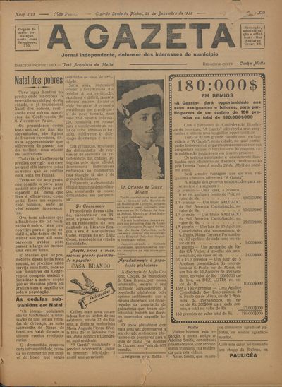 Capa de um dos jornais.