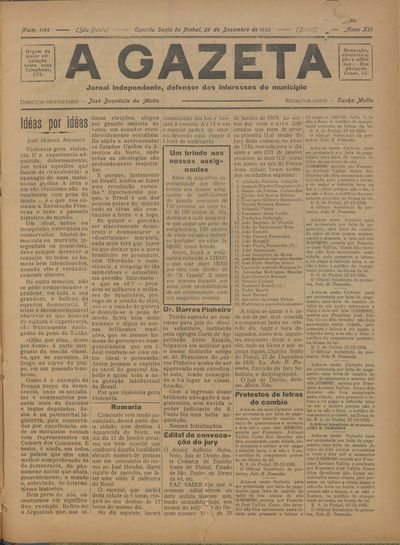 Capa de um dos jornais.