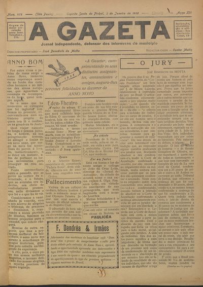 Capa de um dos jornais.