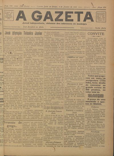 Capa de um dos jornais.