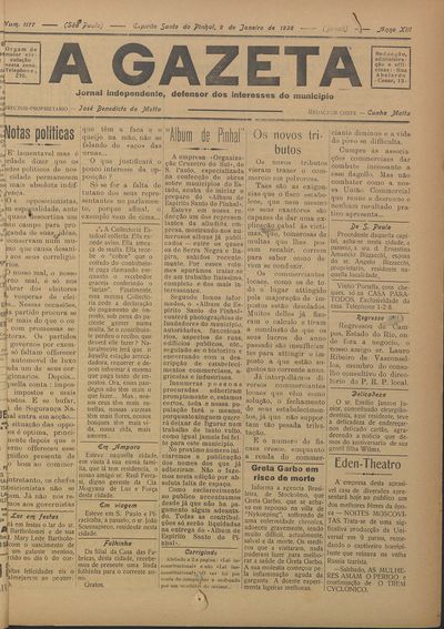 Capa de um dos jornais.