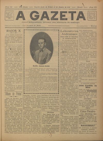 Capa de um dos jornais.