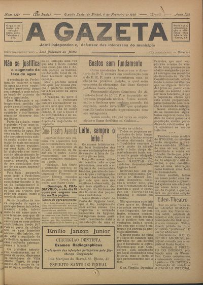 Capa de um dos jornais.