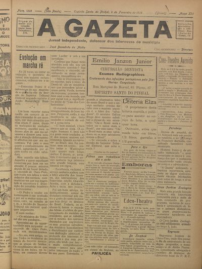 Capa de um dos jornais.