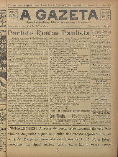 Capa de um dos jornais.