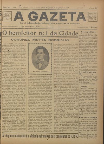 Capa de um dos jornais.