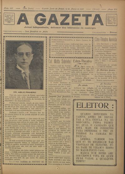 Capa de um dos jornais.