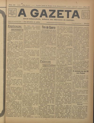 Capa de um dos jornais.