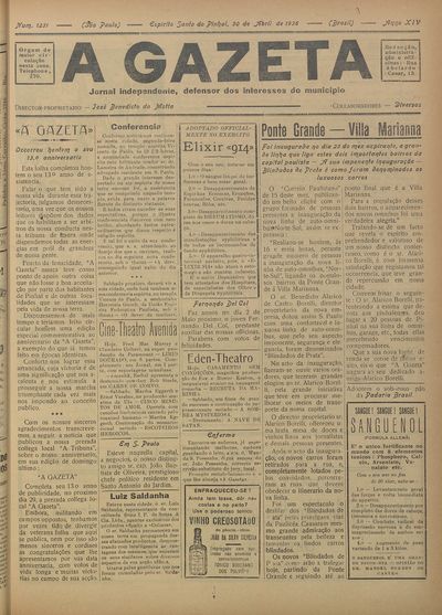 Capa de um dos jornais.