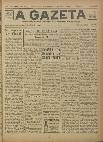 Capa de um dos jornais.