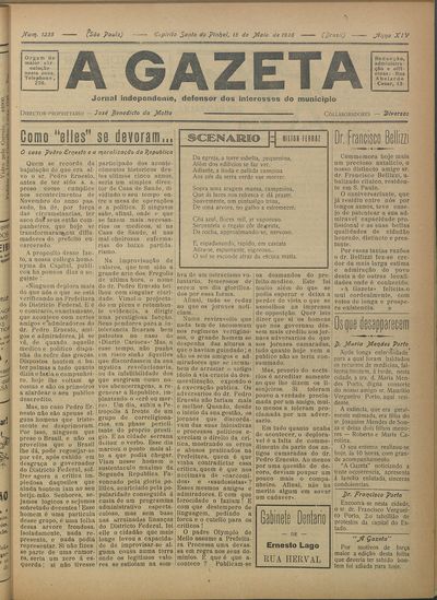 Capa de um dos jornais.