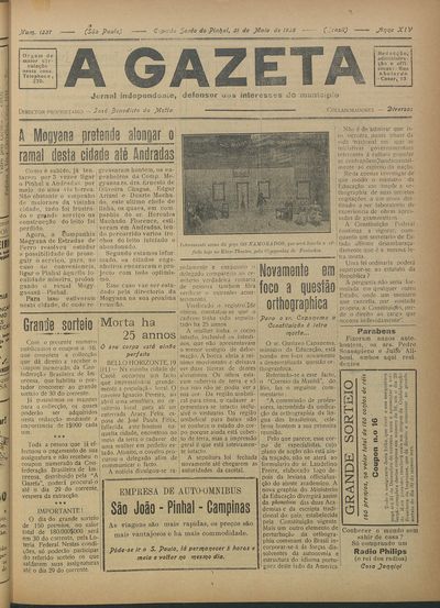 Capa de um dos jornais.