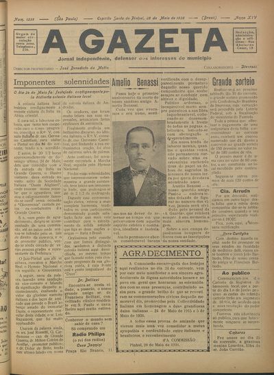 Capa de um dos jornais.