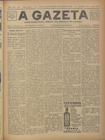 Capa de um dos jornais.