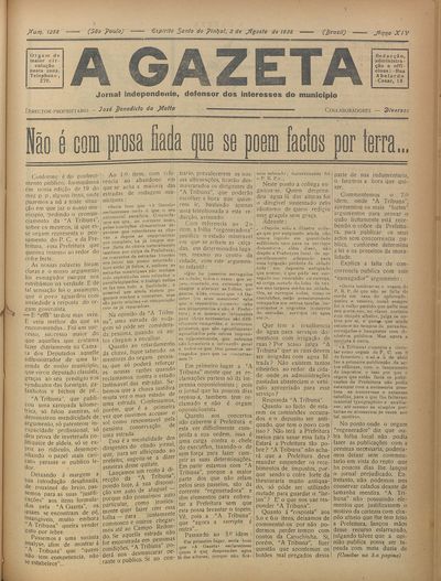 Capa de um dos jornais.