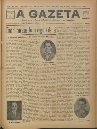 Capa de um dos jornais.