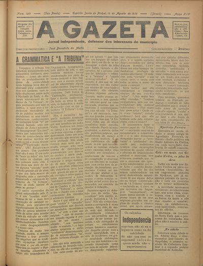 Capa de um dos jornais.