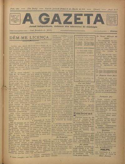 Capa de um dos jornais.
