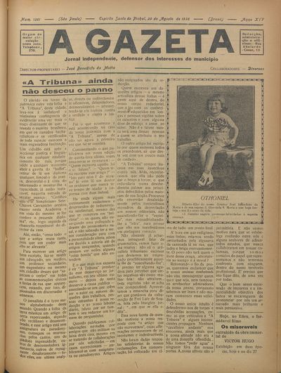 Capa de um dos jornais.