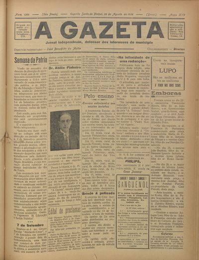 Capa de um dos jornais.