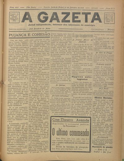 Capa de um dos jornais.