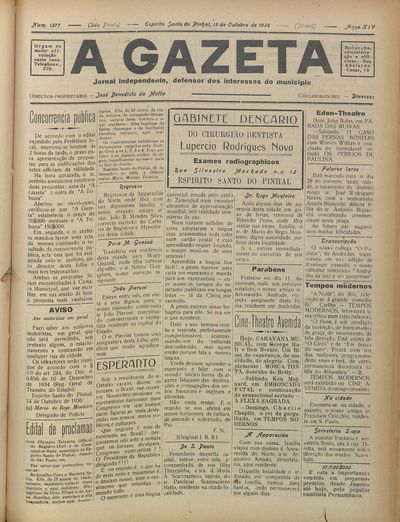 Capa de um dos jornais.