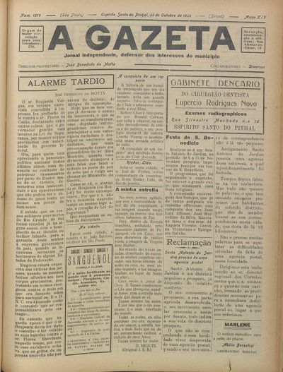 Capa de um dos jornais.