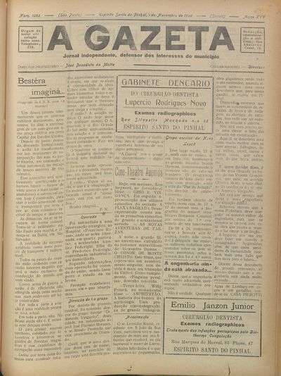 Capa de um dos jornais.