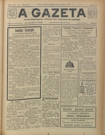 Capa de um dos jornais.