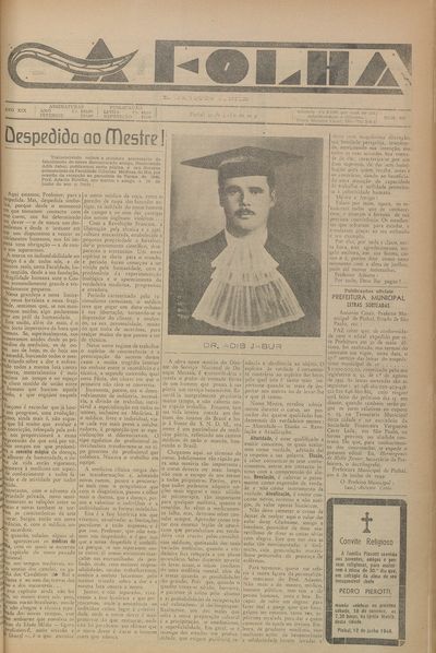 Capa de um dos jornais.