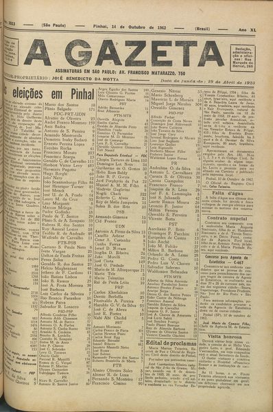 Capa de um dos jornais.