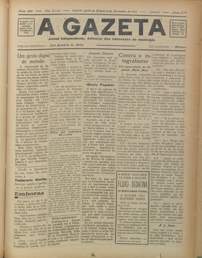 Capa de um dos jornais.