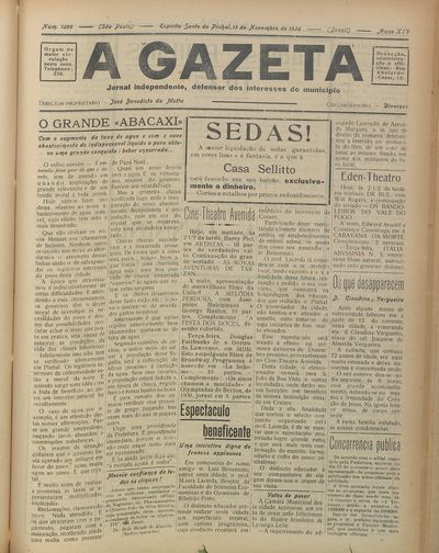 Capa de um dos jornais.