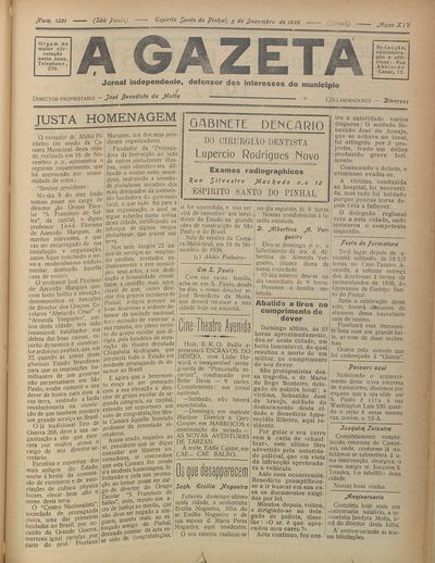 Capa de um dos jornais.
