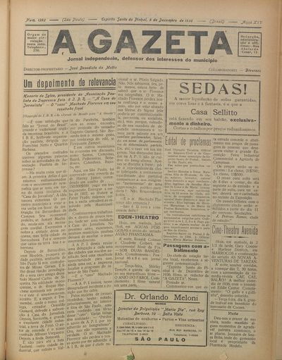 Capa de um dos jornais.