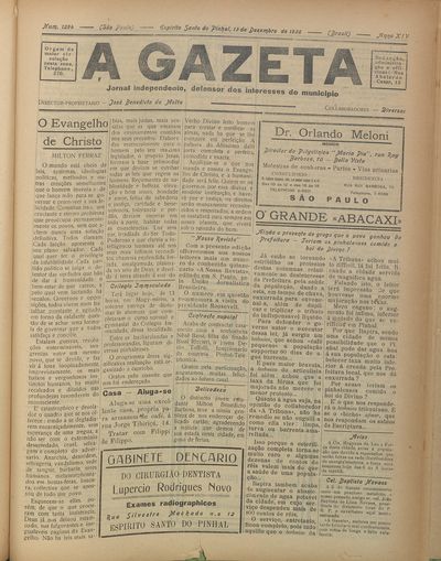 Capa de um dos jornais.