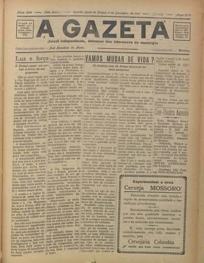 Capa de um dos jornais.