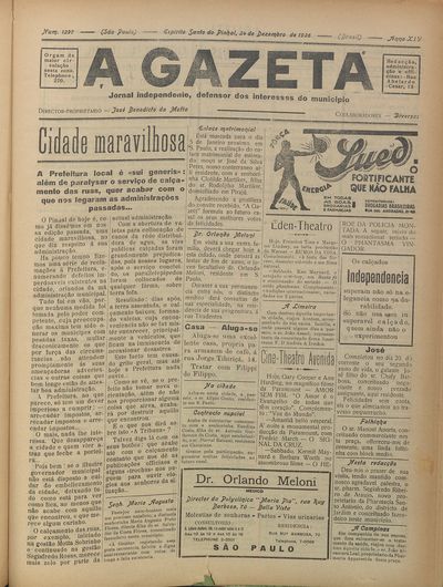 Capa de um dos jornais.