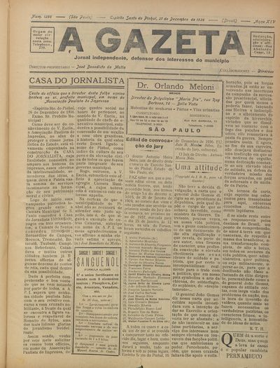 Capa de um dos jornais.