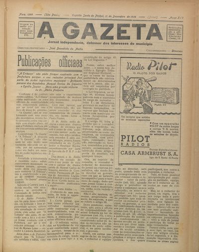 Capa de um dos jornais.
