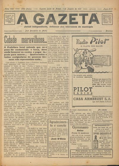 Capa de um dos jornais.
