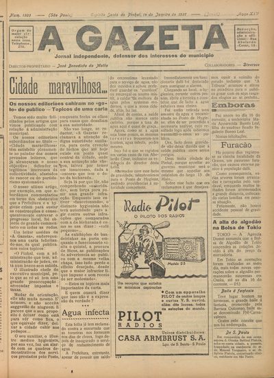 Capa de um dos jornais.