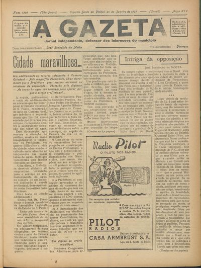 Capa de um dos jornais.