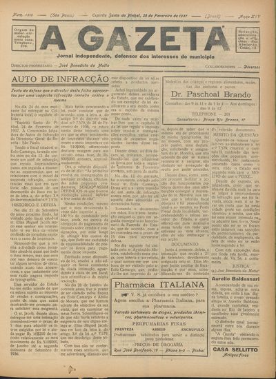 Capa de um dos jornais.