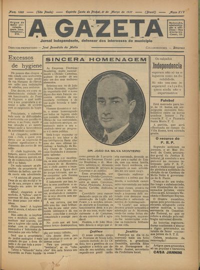 Capa de um dos jornais.