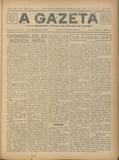 Capa de um dos jornais.