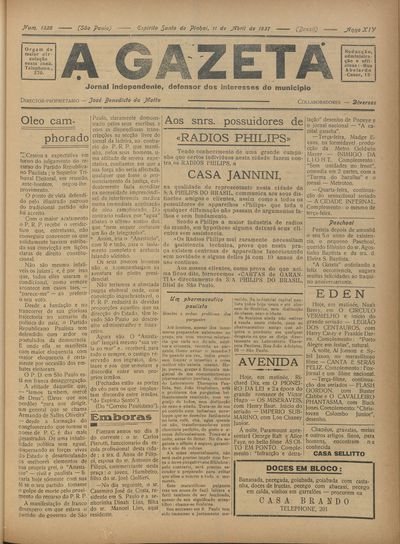 Capa de um dos jornais.