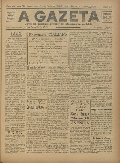 Capa de um dos jornais.