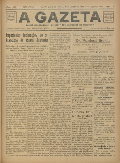Capa de um dos jornais.